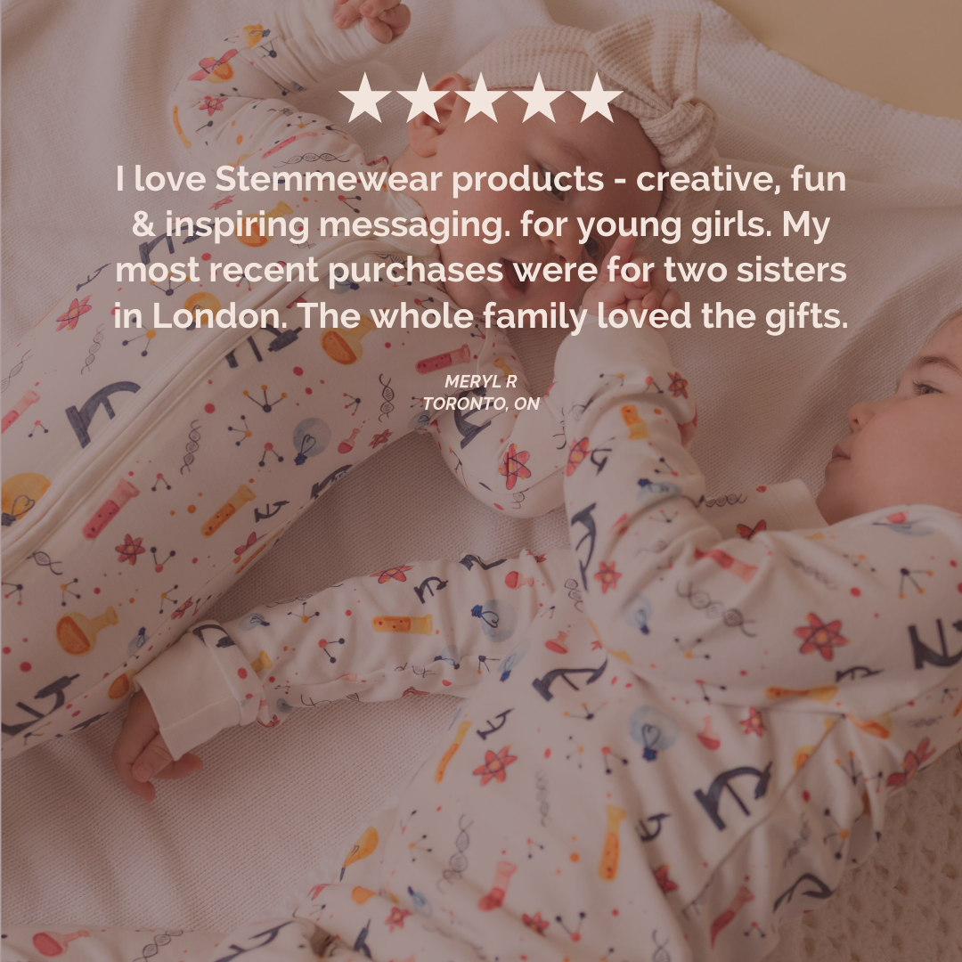Genetics toddler pyjamas detail — DNA print on premium organic cotton