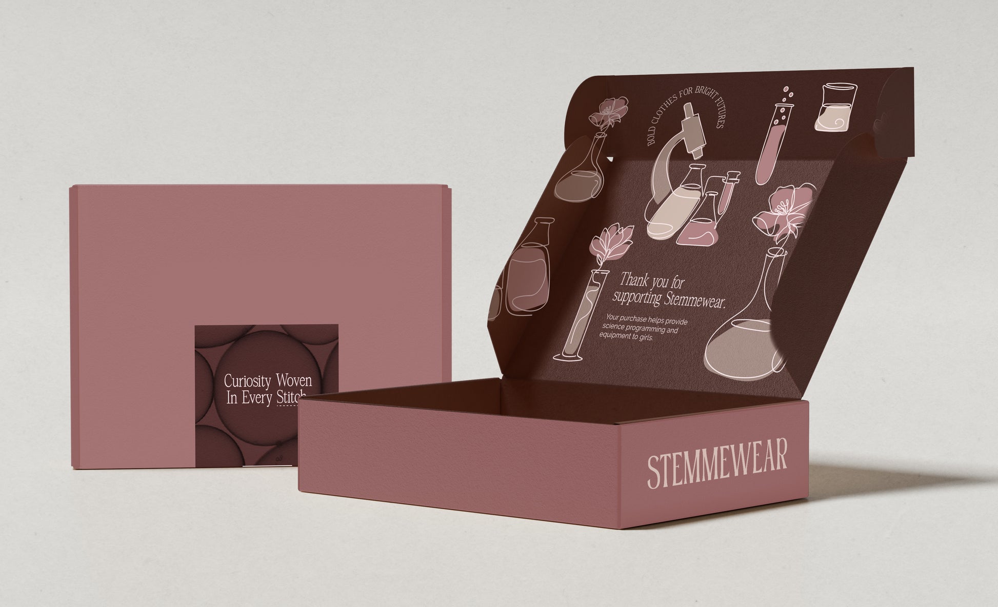 Stemmewear gift box packaging — science-inspired baby and toddler clothing gift